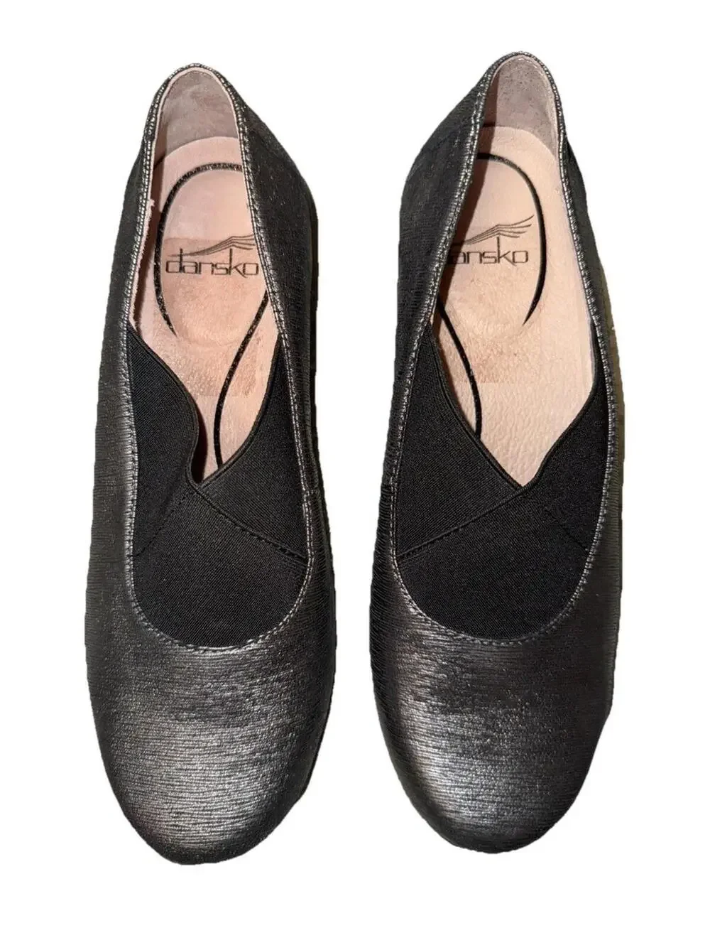 Dansko Ann Black Stretch Slip-On Loafer Flats Shoes Euro 37 SZ 6.5-7 Comfort